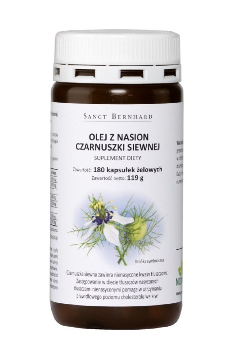 Krauterhaus Sanct Bernhard KRAUTERHAUS SANCT BERNHARD Olej z Czarnuszki siewnej 500 mg (180 kaps.)