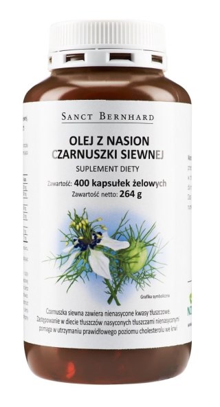 Krauterhaus Sanct Bernhard KRAUTERHAUS SANCT BERNHARD Olej z Czarnuszki siewnej 500 mg (400 kaps.)
