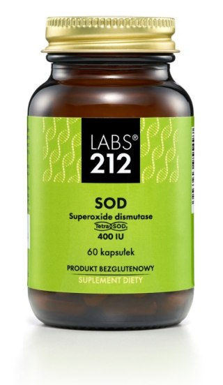 Labs212 LABS212 SOD 400 IU - Dysmutaza ponadtlenkowa TetraSOD (60 kaps.)