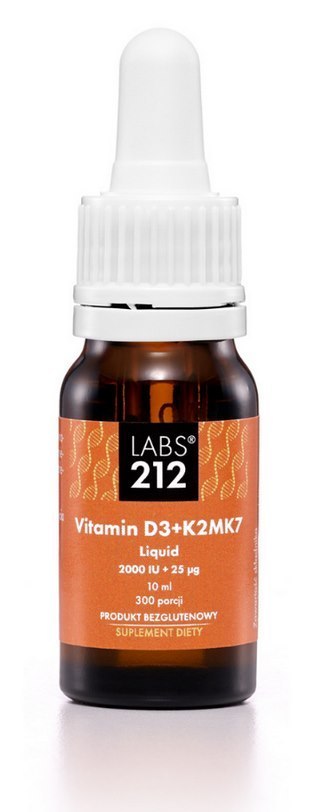Labs212 LABS212 Vitamin D3 + K2MK7 Liquid (10 ml)