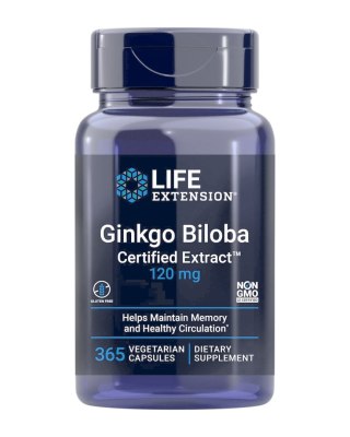 Life Extension LIFE EXTENSION Ginkgo Biloba Certified Extract 120 mg (365 kaps.)