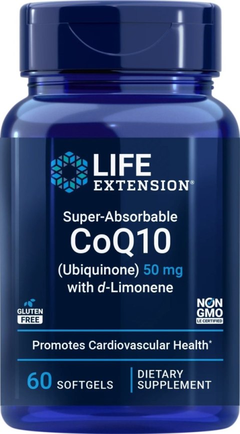Life Extension LIFE EXTENSION Koenzym Q10 Ubichinon 50 mg + D-Limonen 100 mg (60 kaps.)