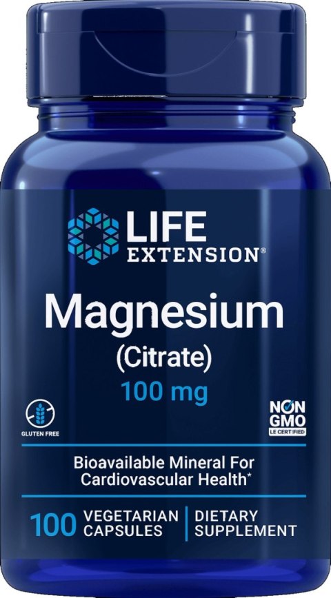 Life Extension LIFE EXTENSION Magnesium Citrate - Magnez 100 mg (100 kaps.)