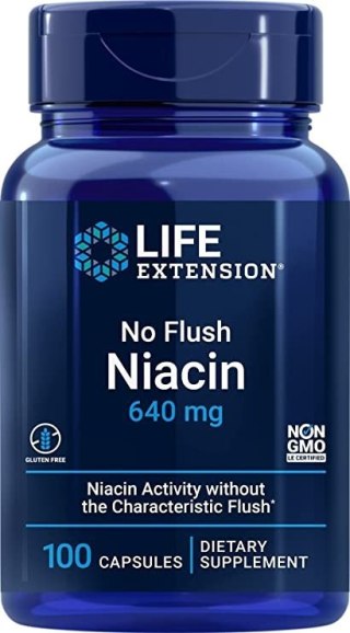 Life Extension LIFE EXTENSION No Flush Niacin 640 mg (100 kaps.)