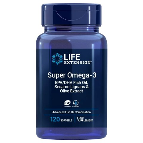 Life Extension LIFE EXTENSION Super Omega-3 EPA/DHA z Lignanami Sezamowymi i Ekstraktem z Oliwek (120 kaps. miękkich)