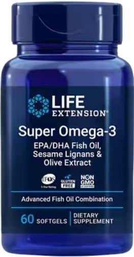 Life Extension LIFE EXTENSION Super Omega-3 EPA/DHA z Lignanami Sezamowymi i Ekstraktem z Oliwek (60 kaps.)