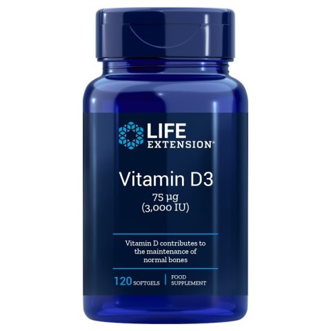 Life Extension LIFE EXTENSION Witamina D3 3000 IU EU (120 kaps.)