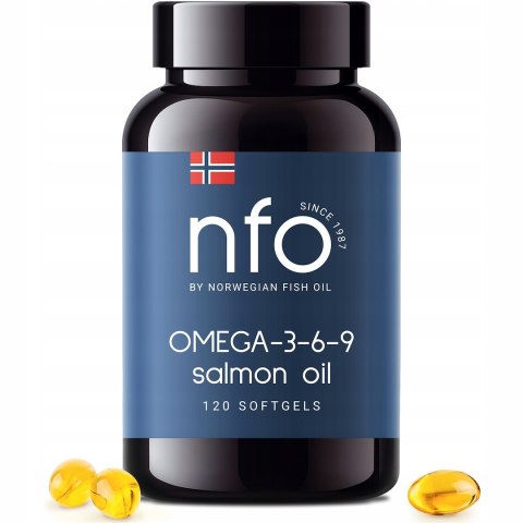 NFO NFO Omega-3-6-9 Salmon Oil - Olej z łososia (120 kaps. miękkich)