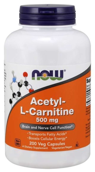 NOW Foods NOW FOODS Acetyl L-Karnityna HCI 500 mg (200 kaps.)