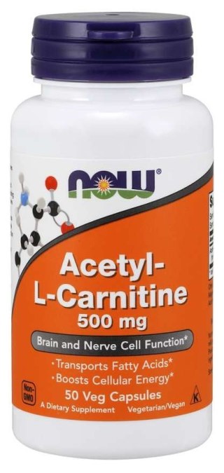 NOW Foods NOW FOODS Acetyl L-Karnityna HCI 500 mg (50 kaps.)