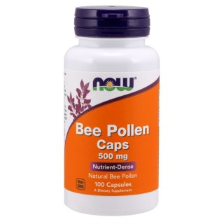 NOW Foods NOW FOODS Bee Pollen - Pyłek Pszczeli 500 mg (100 kaps.)