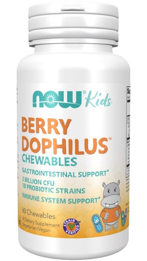 NOW Foods NOW FOODS BerryDophilus Kids - Probiotyk dla dzieci (60 tabl.)