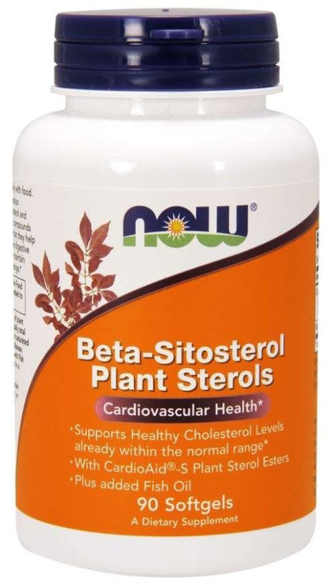 NOW Foods NOW FOODS Beta-Sitosterol Plant Sterols - Sterole roślinne (90 kaps.)