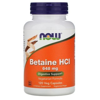 NOW Foods NOW FOODS Betaine HCl 648 mg Betaina HCl (120 kaps.)