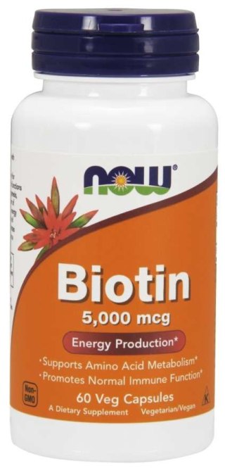 NOW Foods NOW FOODS Biotyna - Biotin 5000 mcg (60 kaps.)