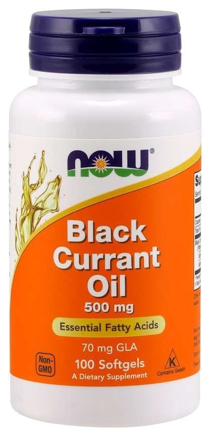NOW Foods NOW FOODS Black Currant Oil - Olej z Czarnej Porzeczki 500 mg (100 kaps.)