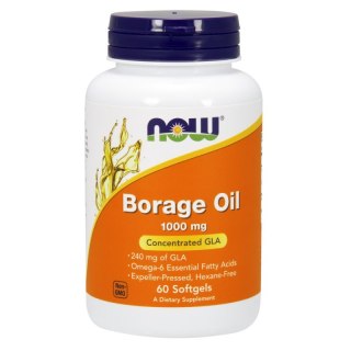 NOW Foods NOW FOODS Borage Oil GLA - Olej z Ogórecznika 1000 mg (60 kaps.)
