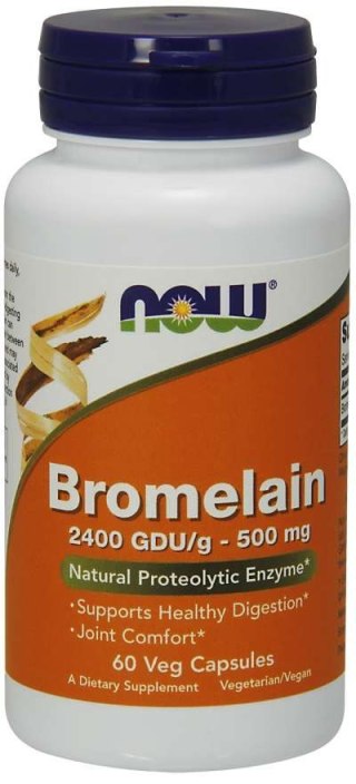 NOW Foods NOW FOODS Bromelaina 2400 GDU 500 mg (60 kaps.)