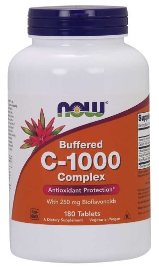 NOW Foods NOW FOODS C-1000 Buforowana Witamina C + Bioflawonoidy Cytrusowe (180 tabl.)