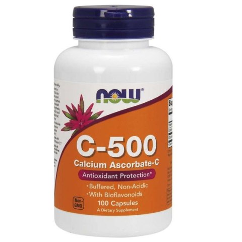 NOW Foods NOW FOODS C-500 Buforowana Witamina C + Wapń + Bioflawonoidy Cytrusowe (100 kaps.)