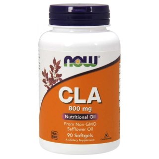 NOW Foods NOW FOODS CLA 800 mg - sprzężony Kwas Linolowy z oleju z Nasion Krokosza (90 kaps.)