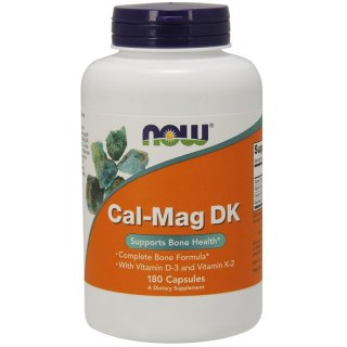 NOW Foods NOW FOODS Cal-Mag DK - Wapń, Magnez, Witamina D3 i K2 (180 kaps.)