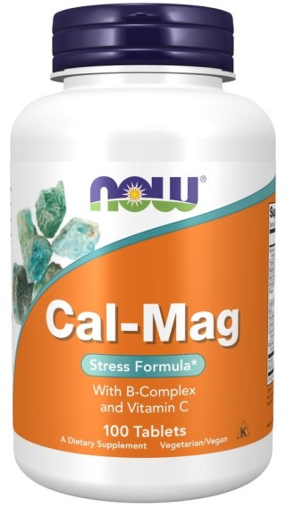NOW Foods NOW FOODS Cal-Mag - Wapń i magnez antystres z witaminami z grupy B (100 tabl.)