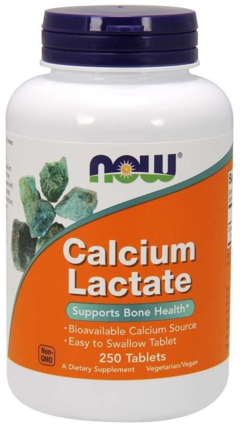 NOW Foods NOW FOODS Calcium Lactate - Mleczan Wapnia (250 tabl.)