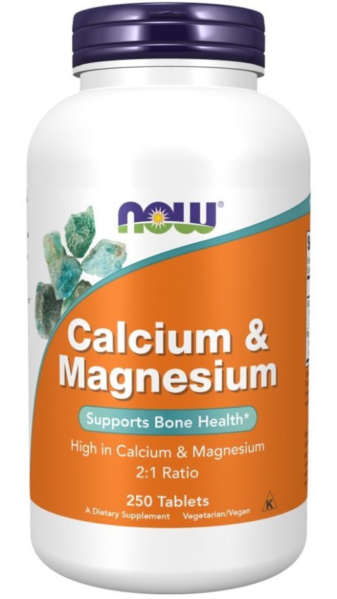 NOW Foods NOW FOODS Calcium & Magnesium - Wapń 500 mg i Magnez 250 mg (250 tabl.)