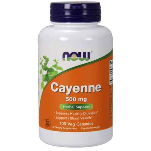 NOW Foods NOW FOODS Cayenne - Pieprz kajeński 500 mg (100 kaps.)