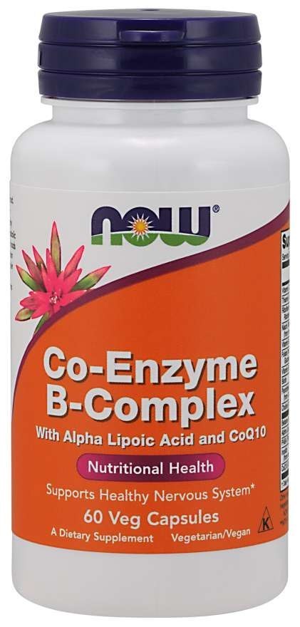 NOW Foods NOW FOODS Co-Enzyme B-Complex Kompleks Witamin z grupy B + Kwas alfa liponowy + Koenzym Q10 (60 kaps.)