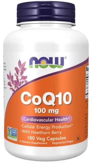 NOW Foods NOW FOODS CoQ10 100 mg z głogiem (180 kaps.)