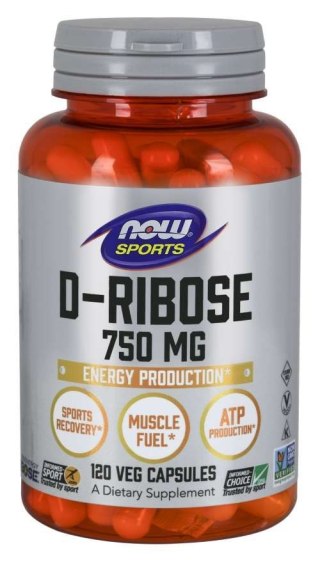 NOW Foods NOW FOODS D-Ribose - D-Ryboza 750 mg (120 kaps.)