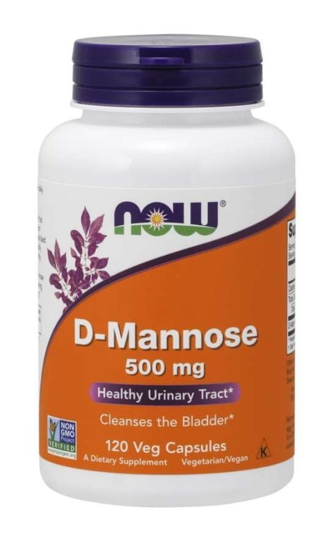 NOW Foods NOW FOODS D-mannoza 500 mg (120 kaps.)