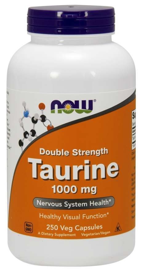 NOW Foods NOW FOODS Double Strength Taurine - Tauryna 1000 mg (250 kaps.)