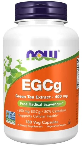 NOW Foods NOW FOODS EGCg Green Tea Extract - Zielona Herbata ekstrakt 400 mg (180 kaps.)
