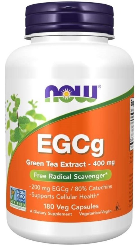 NOW Foods NOW FOODS EGCg Green Tea Extract - Zielona Herbata ekstrakt 400 mg (180 kaps.)