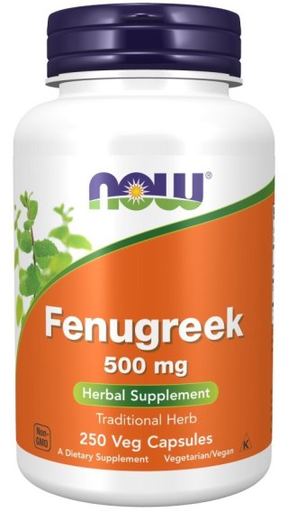 NOW Foods NOW FOODS Fenugreek - Kozieradka 500 mg (250 kaps.)
