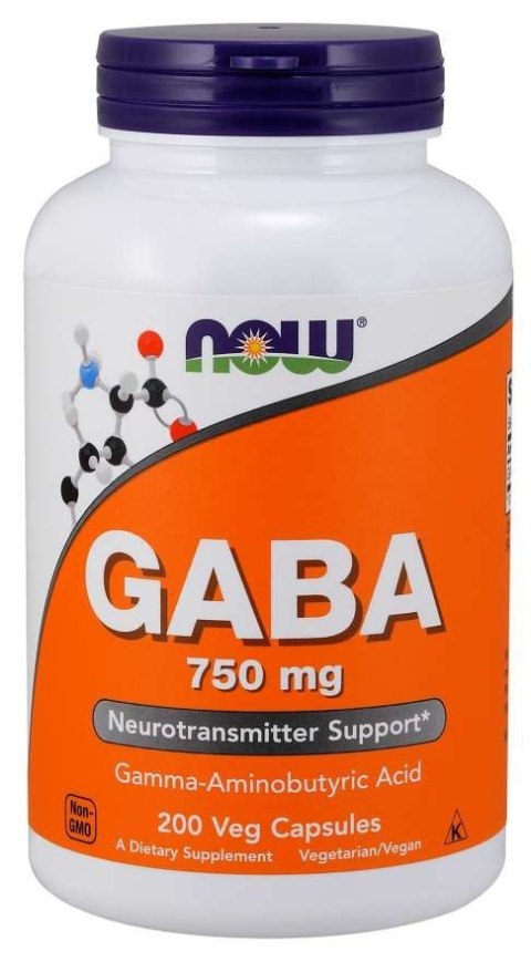 NOW Foods NOW FOODS GABA 750 mg (200 kaps.)