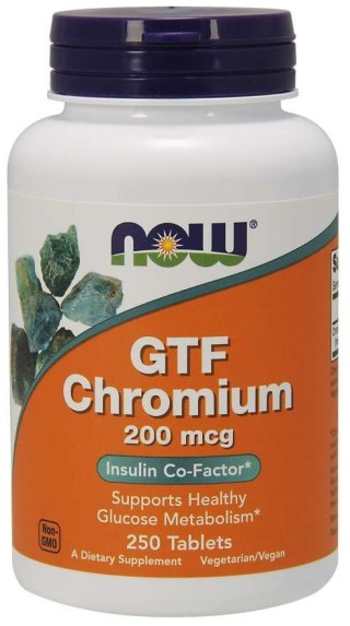 NOW Foods NOW FOODS GTF Chromium - Chrom GTF 200 mcg (250 tabl.)