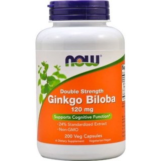 NOW Foods NOW FOODS Ginkgo Biloba - Miłorząb Japoński ekstrakt (200 kaps.)