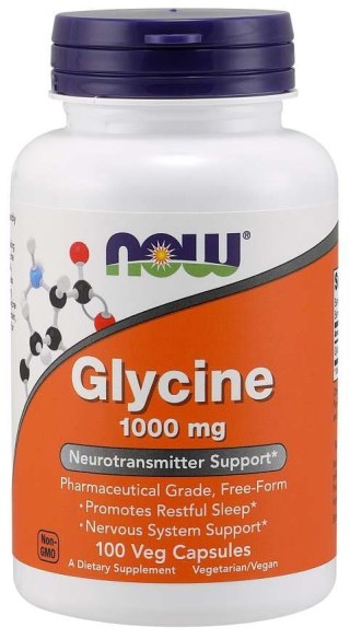 NOW Foods NOW FOODS Glycine - Glicyna 1000 mg (100 kaps.)