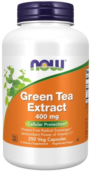 NOW Foods NOW FOODS Green Tea Extract - Zielona Herbata ekstrakt 400 mg (250 kaps.)