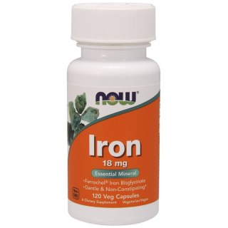 NOW Foods NOW FOODS Iron - Chelat Żelaza (120 kaps.)