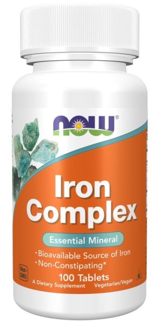 NOW Foods NOW FOODS Iron Complex - Żelazo (100 tabl.)