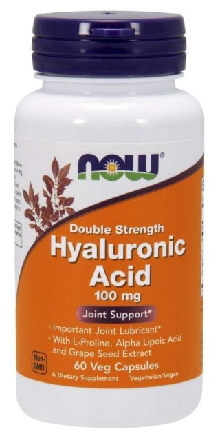 NOW Foods NOW FOODS Kwas Hialuronowy 100 mg (60 kaps.)