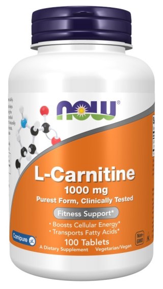 NOW Foods NOW FOODS L-Carnitine - L-Karnityna 1000 mg (100 tabl.)