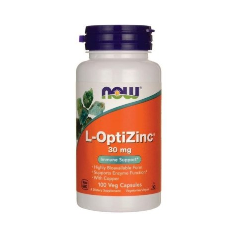 NOW Foods NOW FOODS L-OptiZinc - Cynk i Miedź (100 kaps.)
