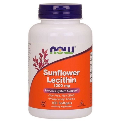 NOW Foods NOW FOODS Lecytyna słonecznikowa 1200 mg non GMO (100 kaps.)
