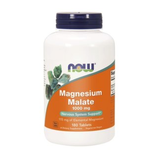 NOW Foods NOW FOODS Magnesium Malate - Jabłczan Magnezu 1000 mg (180 tabl.)